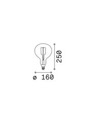 Λαμπτήρας E27 GLOBO D160 04W 2200K CRI80 AMBRA DIMM Ideal Lux 223940