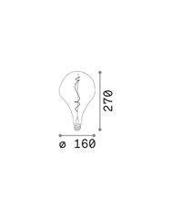 Λαμπτήρας E27 CRASH 4W 2200K CRI80 AMBRA Ideal Lux 237251