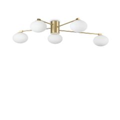 Φωτιστικό Οροφής HERMES PL5 D90 Ορείχαλκος Ideal Lux 288277