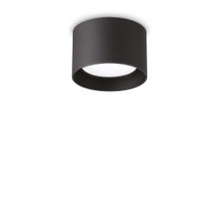 Φωτιστικό Οροφής SPIKE PL1 ROUND Μαύρο Ideal Lux 278704