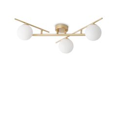 Φωτιστικό Οροφής ATLAS PL3 Χρυσό Ideal Lux 311340
