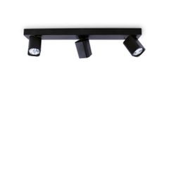 Φωτιστικό Οροφής RUDY PL3 SQUARE Μαύρο Ideal Lux 321516