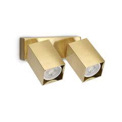 Απλίκα DYNAMITE AP2 SQUARE Ορείχαλκος Ideal Lux 371245