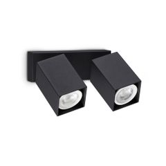 Απλίκα DYNAMITE AP2 SQUARE Μαύρο Ideal Lux 371238