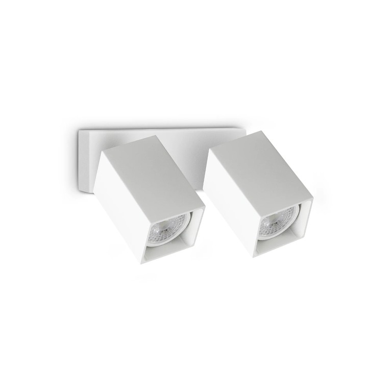 Απλίκα DYNAMITE AP2 SQUARE Λευκό Ideal Lux 371221