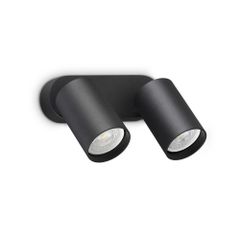 Απλίκα DYNAMITE AP2 ROUND Μαύρο Ideal Lux 367385