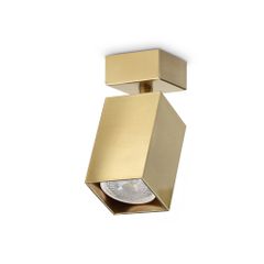 Απλίκα DYNAMITE AP1 SQUARE Ορείχαλκος Ideal Lux 371214