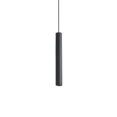 Κρεμαστό Φωτιστικό LOOK LED SP1 ROUND D30 H250 ON-OFF Μαύρο 3000K Ideal Lux 371078
