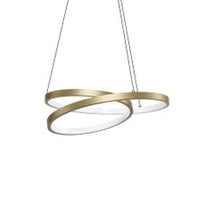 Κρεμαστό Φωτιστικό OZ SP D040 ON-OFF Ορείχαλκος 3000K Ideal Lux 364971