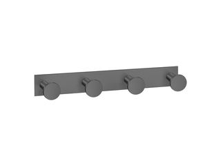 Sanco Bath Robe Hook & Door Stop Τετραπλό άγκιστρο PVD gun metal βουρτσιστό 00684-PVD-05BR