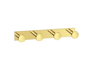 Sanco Bath Robe Hook & Door Stop Τετραπλό άγκιστρο PVD χρυσό ορείχαλκο γυαλιστερό 00684-PVD-02PL