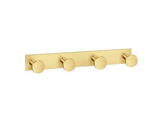 Sanco Bath Robe Hook & Door Stop Τετραπλό άγκιστρο PVD χρυσό ορείχαλκο βουρτσιστό 00684-PVD-02BR