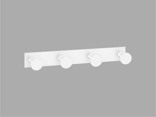 Sanco Bath Robe Hook & Door Stop Τετραπλό άγκιστρο Λευκό ματ 00684-Μ101