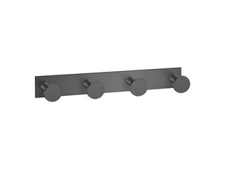 Sanco Bath Robe Hook & Door Stop Τετραπλό άγκιστρο Σκούρο γραφίτη 00684-122