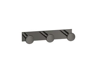 Sanco Bath Robe Hook & Door Stop Τριπλό Άγκιστρο PVD gun metal γυαλιστερό 00683-PVD-05PL