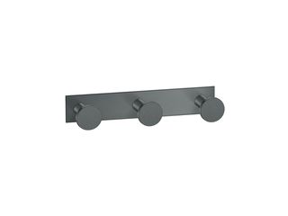Sanco Bath Robe Hook & Door Stop Τριπλό Άγκιστρο Ανθρακί ανάγλυφο 00683-Μ118