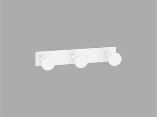 Sanco Bath Robe Hook & Door Stop Τριπλό Άγκιστρο Λευκό ματ 00683-Μ101