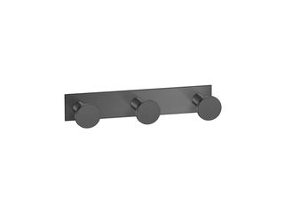 Sanco Bath Robe Hook & Door Stop Τριπλό Άγκιστρο Σκούρο γραφίτη 00683-122