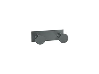 Sanco Bath Robe Hook & Door Stop Διπλό Άγκιστρο Ανθρακί ανάγλυφο 00682-Μ118