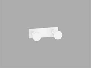 Sanco Bath Robe Hook & Door Stop Διπλό Άγκιστρο Λευκό ματ 00682-Μ101