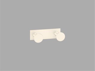 Sanco Bath Robe Hook & Door Stop Διπλό Άγκιστρο Μπεζ ματ 00682-Μ102