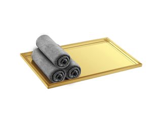 Sanco Hotel Amenities Guest Towel Tray PVD χρυσό ορείχαλκο γυαλιστερό 00136-PVD-02PL