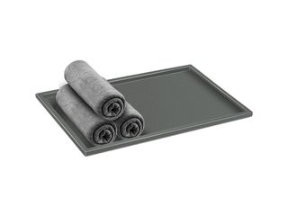Sanco Hotel Amenities Guest Towel Tray Ανθρακί ανάγλυφο 00136-Μ118