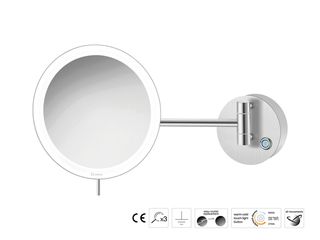 Sanco LED Cosmetic mirrors Μεγεθυντικός καθρέπτης x3 με LED PVD νίκελ ατσάλι MRLED-705-PVD-11BR