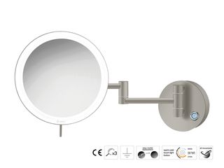 Sanco LED Cosmetic mirrors Μεγεθυντικός καθρέπτης x3 με LED Γκρι τσιμέντου ματ MRLED-701-M104