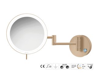 Sanco LED Cosmetic mirrors Μεγεθυντικός καθρέπτης x3 με LED Μόκα ματ MRLED-701-M103