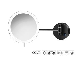 Sanco LED Cosmetic mirrors LED Καθρέπτης μεγεθυντικός x3 usb charging Μαύρο ματ MRLED-905-Μ116
