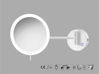 Sanco LED Cosmetic mirrors LED Καθρέπτης μεγεθυντικός x3 usb charging Λευκό ματ MRLED-905-Μ101
