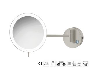 Sanco LED Cosmetic mirrors LED Καθρέπτης μεγεθυντικός x3 usb charging Γκρι τσιμέντου ματ MRLED-905-M104