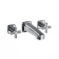 Horus Zéphyr Classic Collection - Concealed Wall Mounted 3 Hole Basin Set - Satin Brass 16.263-LS