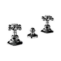 Horus Julia Victoria Julia Victoria Classic Collection - 3 Hole Bidet Set, Spray and Rim Fill Valves with Automatic Pop-up Waste - Chrome 01.358-CH