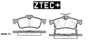 ZTEC+ Πίσω Τακάκια φρένων TOYOTA Yaris II-III (XP9, XP13)