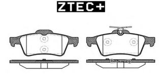 ZTEC+ Πίσω Τακάκια φρένων FORD Focus Mk2, Mk3 - C-Max Mk1-Mk2 - Transit Connect V408 - MAZDA 3 (BK, BL) - OPEL Vectra C (Z02)
