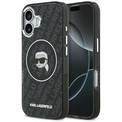 Karl Lagerfeld IML Karl Head Logo MagSafe Case for iPhone 17 - Black