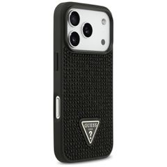 Guess Rhinestone Triangle Logo Case for iPhone 17 Pro - Black-thumb-3