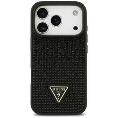 Guess Rhinestone Triangle Logo Case for iPhone 17 Pro - Black-thumb-2