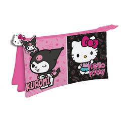Hello Kitty & Kuromi triple pencil case