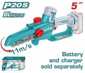 Αλυσοπρίονο Κλαδευτικό Μπαταρίας TOTAL Li-ion 20V / 5 Χωρίς Μπαταρία & Φορτιστή BL Motor Επαγγελματικό ( TGSLI2056 )