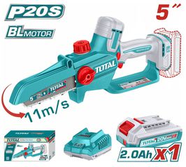 Αλυσοπρίονο Κλαδευτικό Μπαταρίας Σέτ TOTAL Li-ion 20V / 5 με 1 Μπαταρία 2Ah BL Motor Επαγγελματικό ( TGSLI20561E )