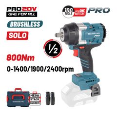 BBP5387CA Μπουλονόκλειδο Μπαταρίας Brushless 20V (Solo) - SOLO - BORMANN PRO (#085621)