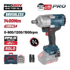 BBP5391CA Μπουλονόκλειδο Μπαταρίας Brushless 20V (Solo) - SOLO - BORMANN PRO (#085638)