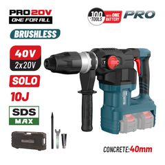 BBP5370 Περιστροφικό Πιστολέτο SDS-MAX 40V (Solo) - SOLO - BORMANN PRO (#085614)