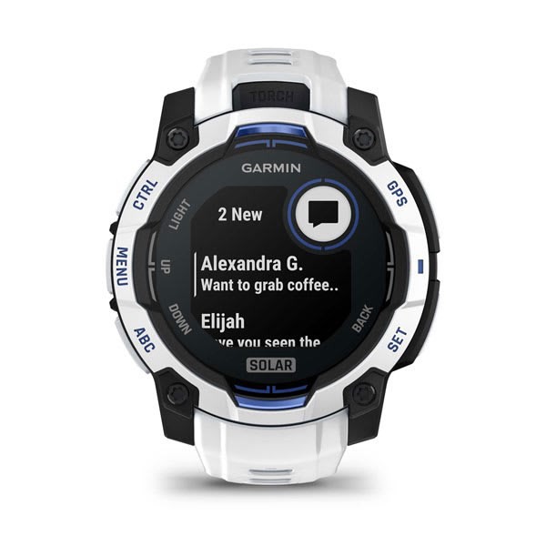Garmin Instinct 3 Solar watch, 45mm, white