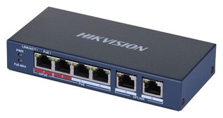 Hikvision DS-3E0106HP-E Network Links Unmanaged Fast Ethernet (10/100) PoE Support Blue
