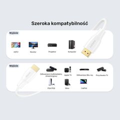 UNITEK HDMI 2.1 8K HDR Cable White 2 m-thumb-2