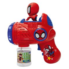 Lexibook - Spidey & His Amazing Friends Electronic Bubble gun with 3D figurine and light & sound effects (PRB30SP) / Toys
